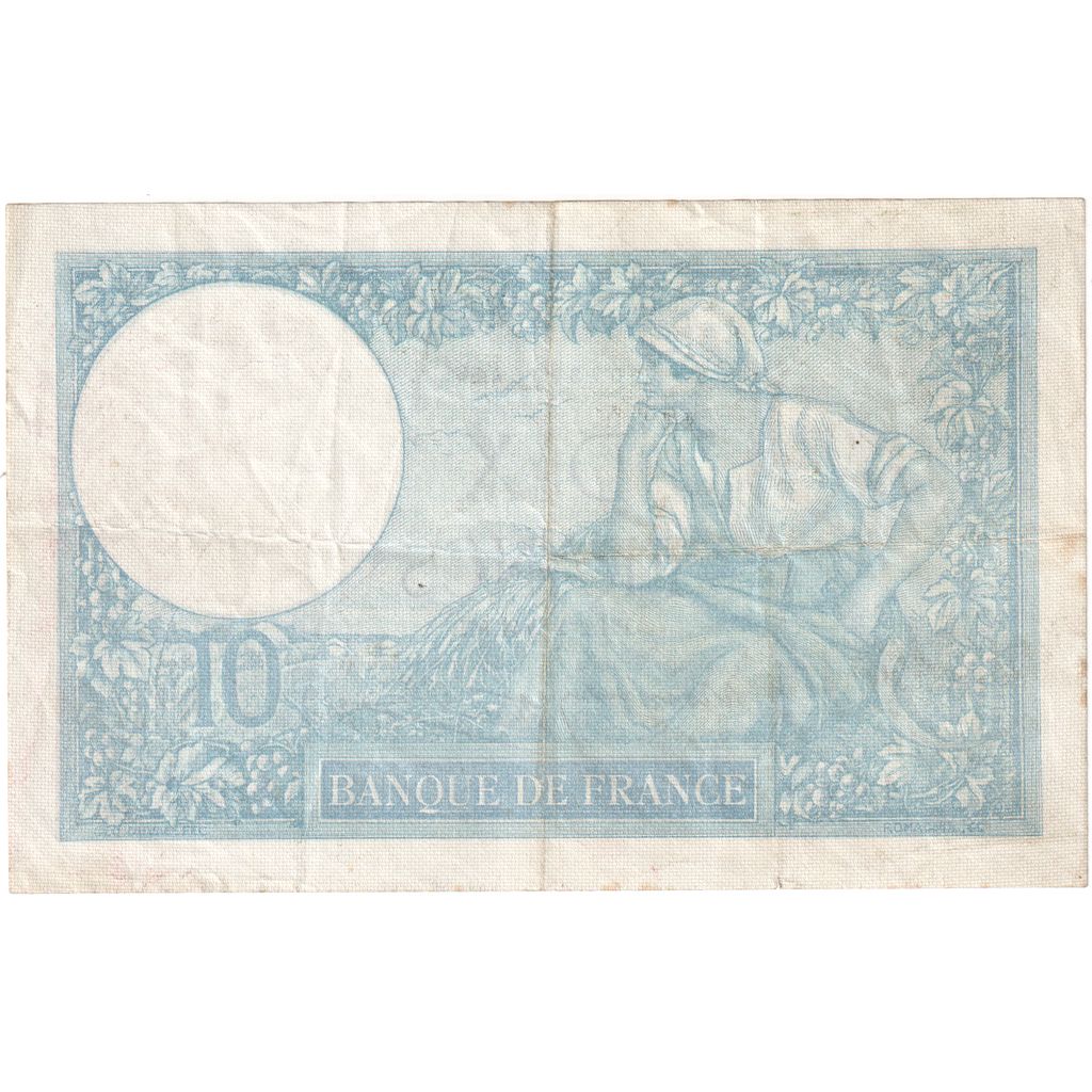 France, 10 Francs, Minerve, 1941-01-02, A.82952, EF(40-45)