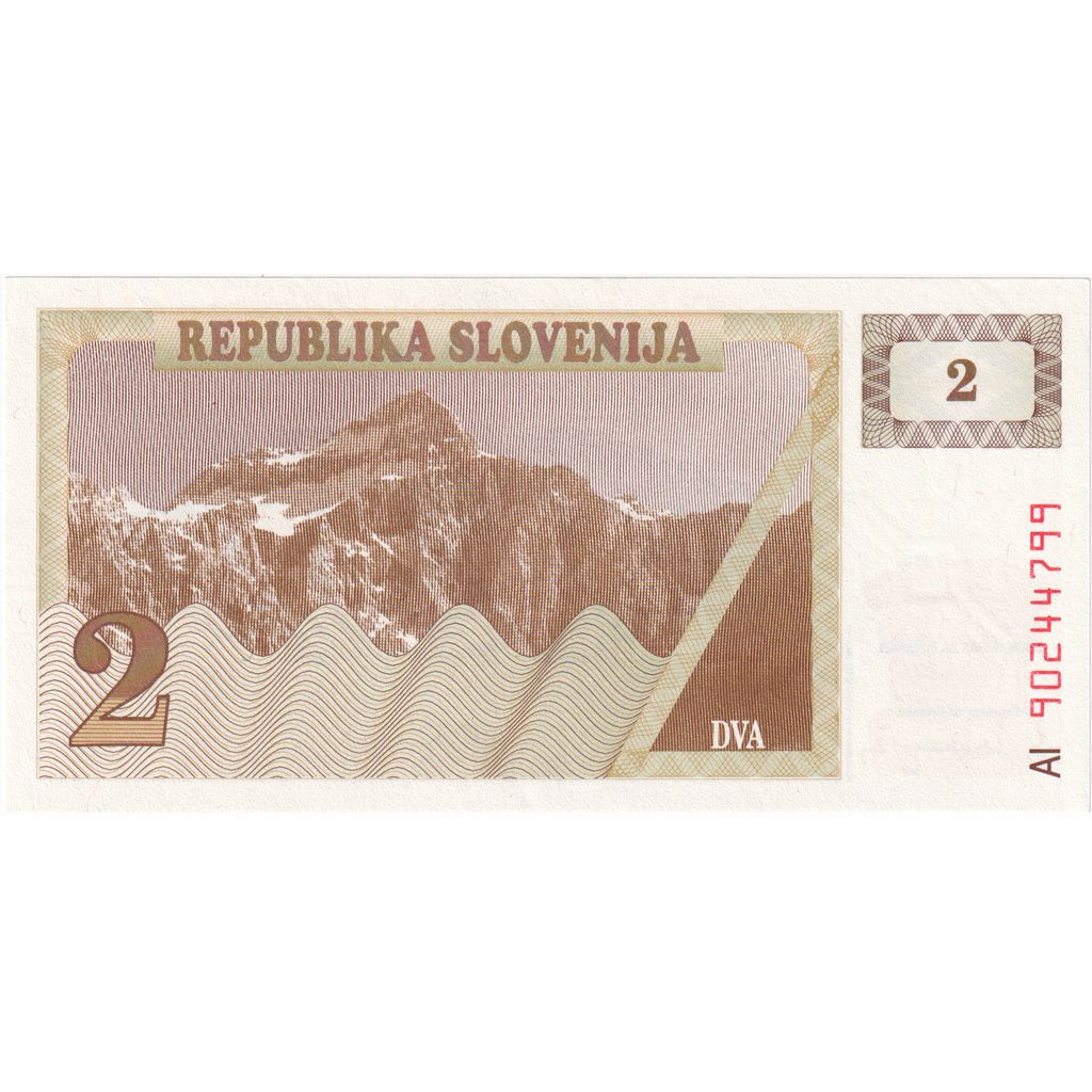 Slovenia, 2 (Tolarjev), UNC(65-70)