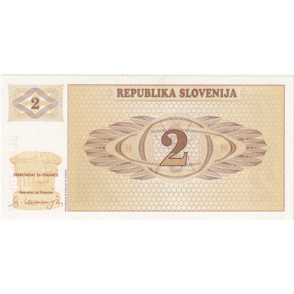 Slovenia, 2 (Tolarjev), UNC(65-70)