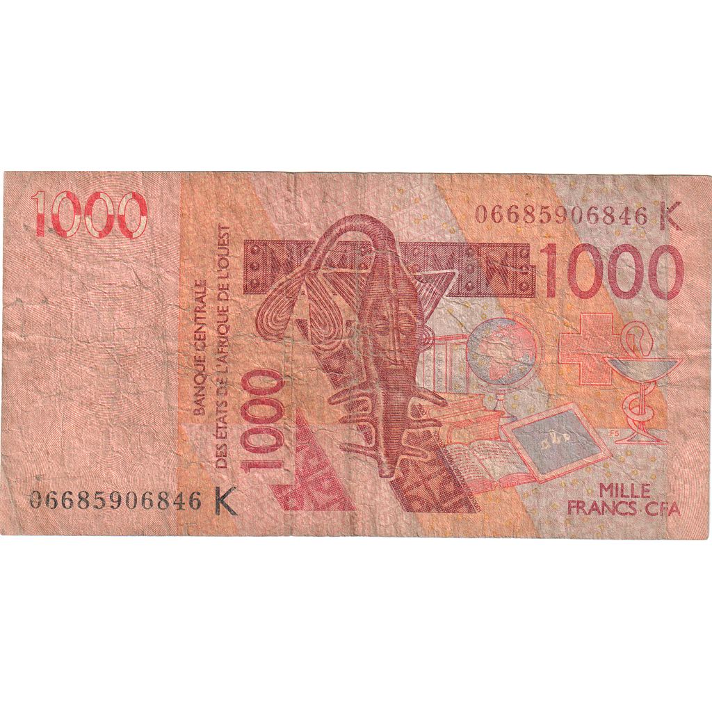 West African States, 1000 Francs, VF(20-25)