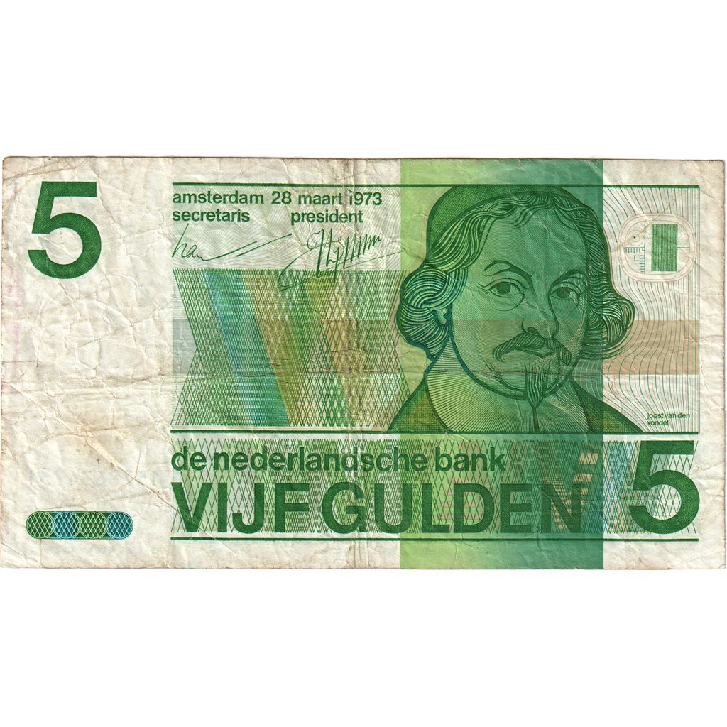 Netherlands, 5 Gulden, 1973-03-28, VF