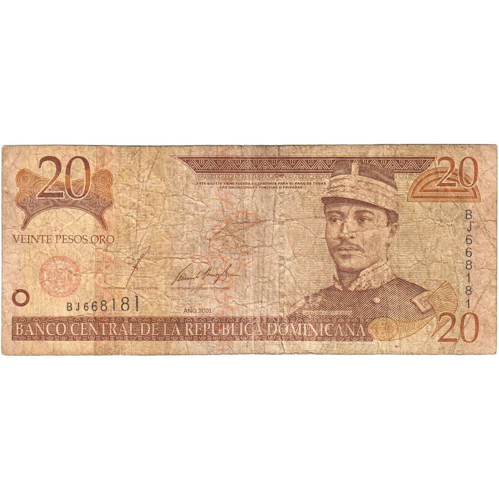 Dominican Republic, 20 Pesos Oro, 2003, VF(20-25)
