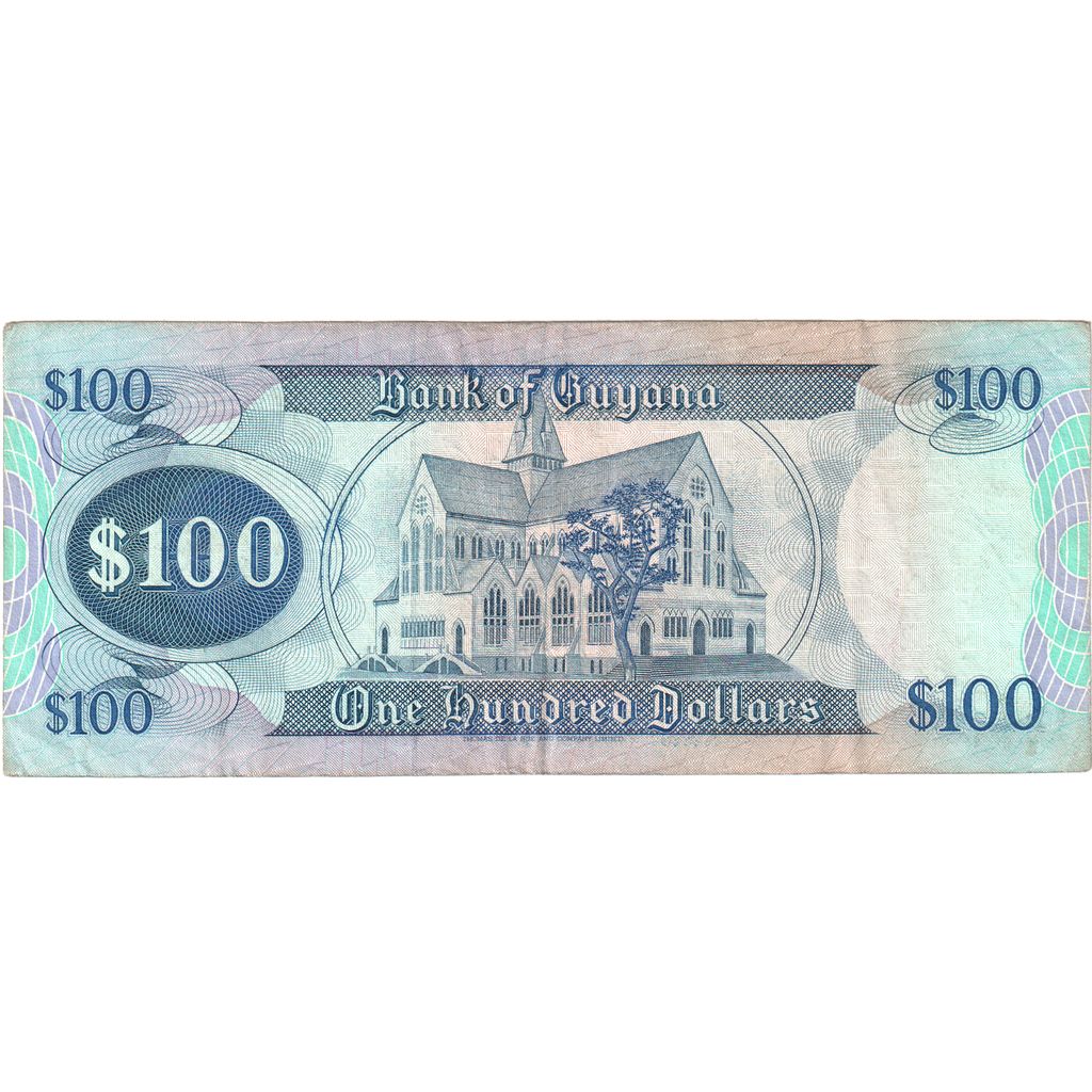 Guyana, 100 Dollars, EF(40-45)