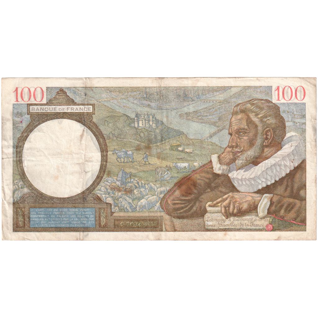 France, 100 Francs, Sully, 1939-10-05, A.2088, EF(40-45)