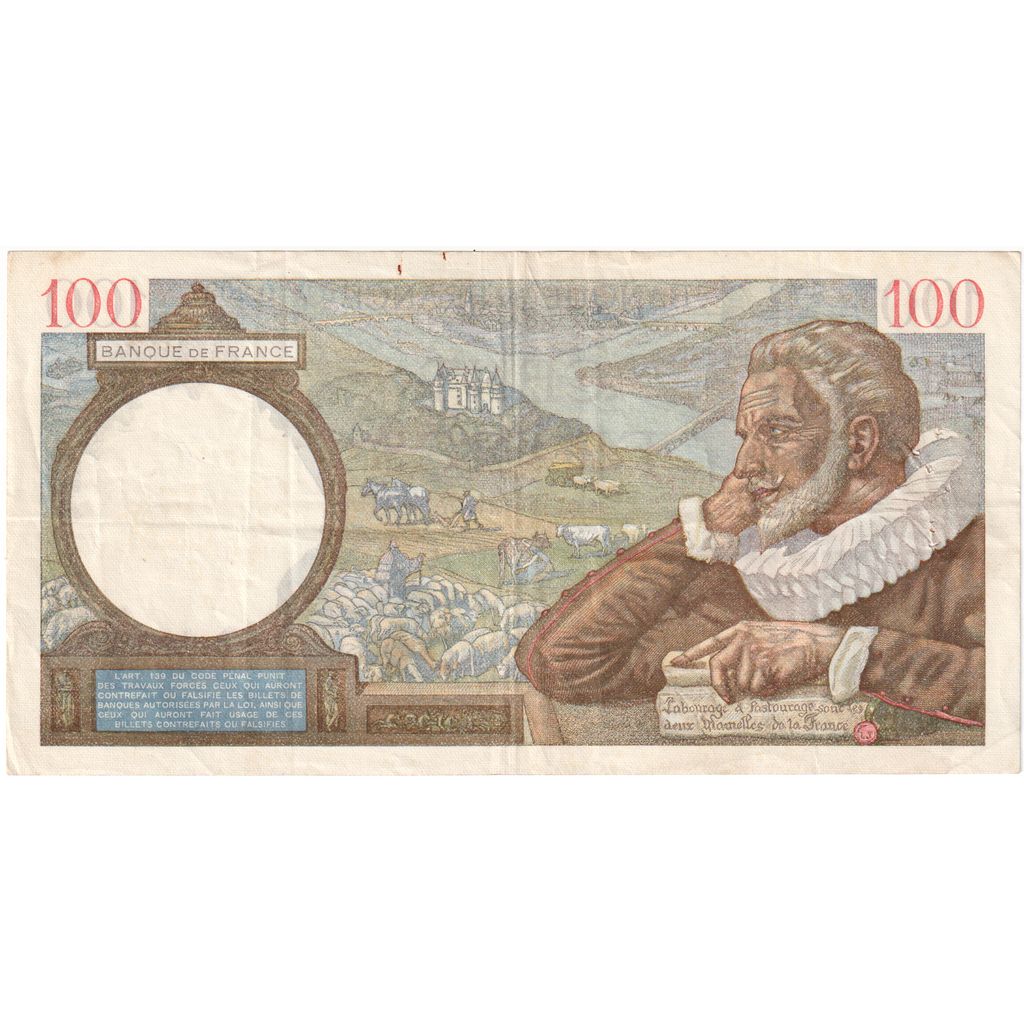 France, 100 Francs, Sully, 1939-10-05, O.2087, EF(40-45)