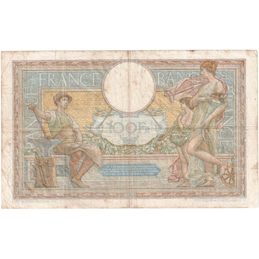 France, 100 Francs, Luc Olivier Merson, 1932-06-02, M.35347, VF(30-35)