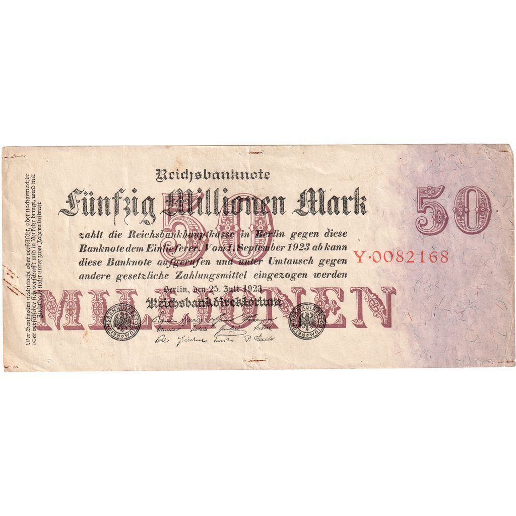 Banknote, Germany, 50 Millionen Mark, 1923, VF(30-35)
