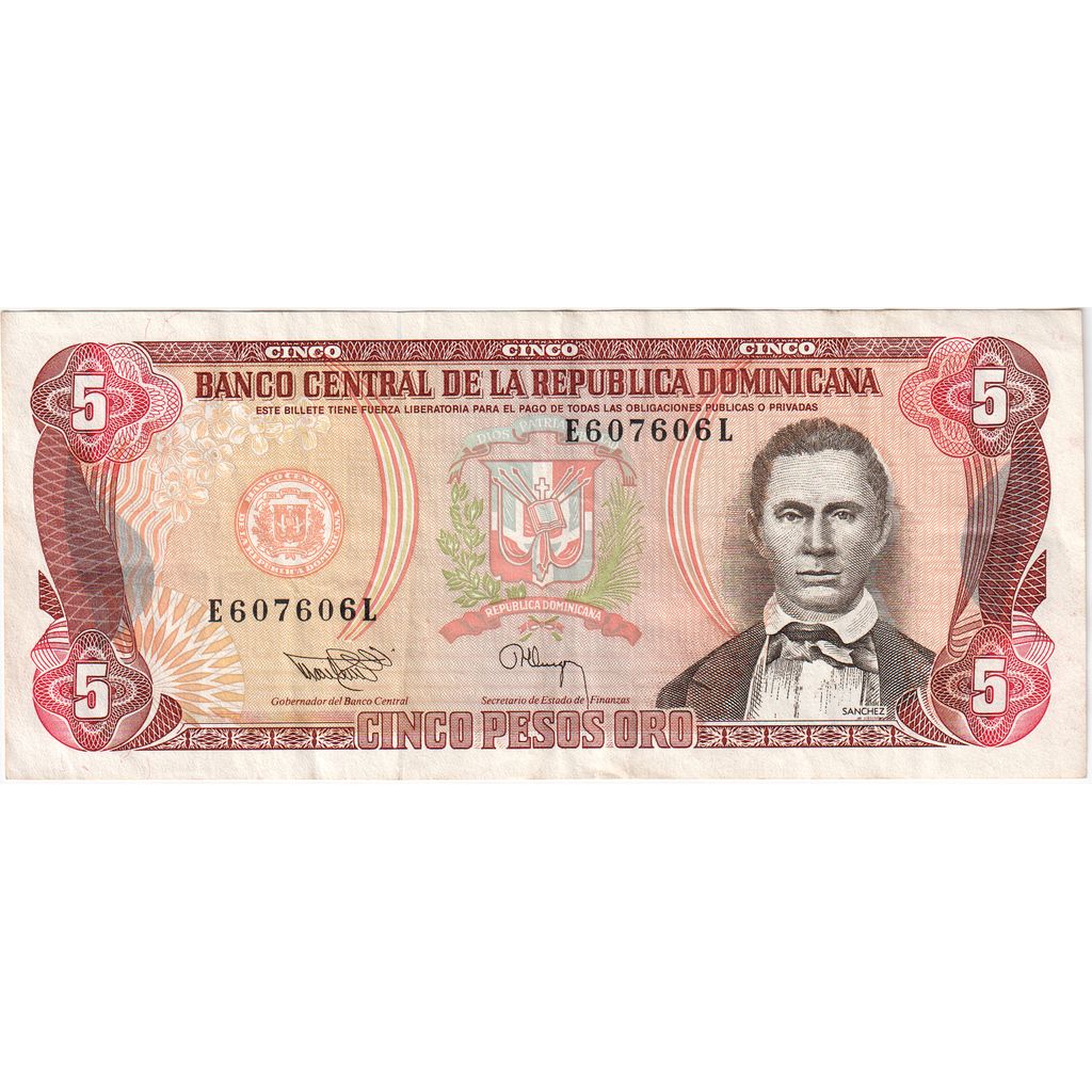Dominican Republic, 5 Pesos Oro, EF(40-45)