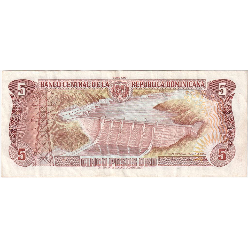 Dominican Republic, 5 Pesos Oro, EF(40-45)