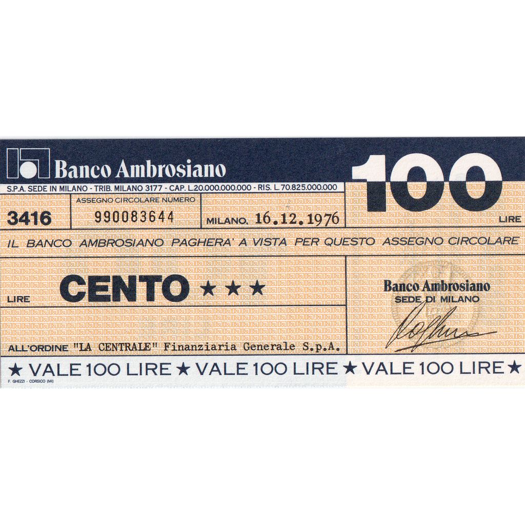 Italy, 100 Lire, 1976-12-29, Milano, UNC