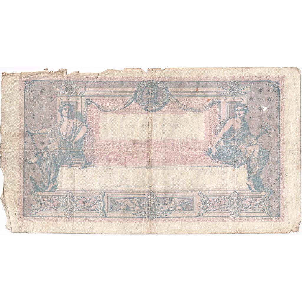 France, 1000 Francs, Bleu et Rose, 1923-10-10, R.1725, VF(20-25)