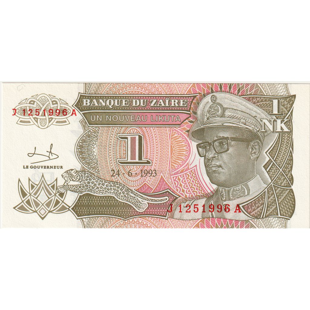Zaire, 1 Nouveau Likuta, 1993-06-24, UNC(65-70)