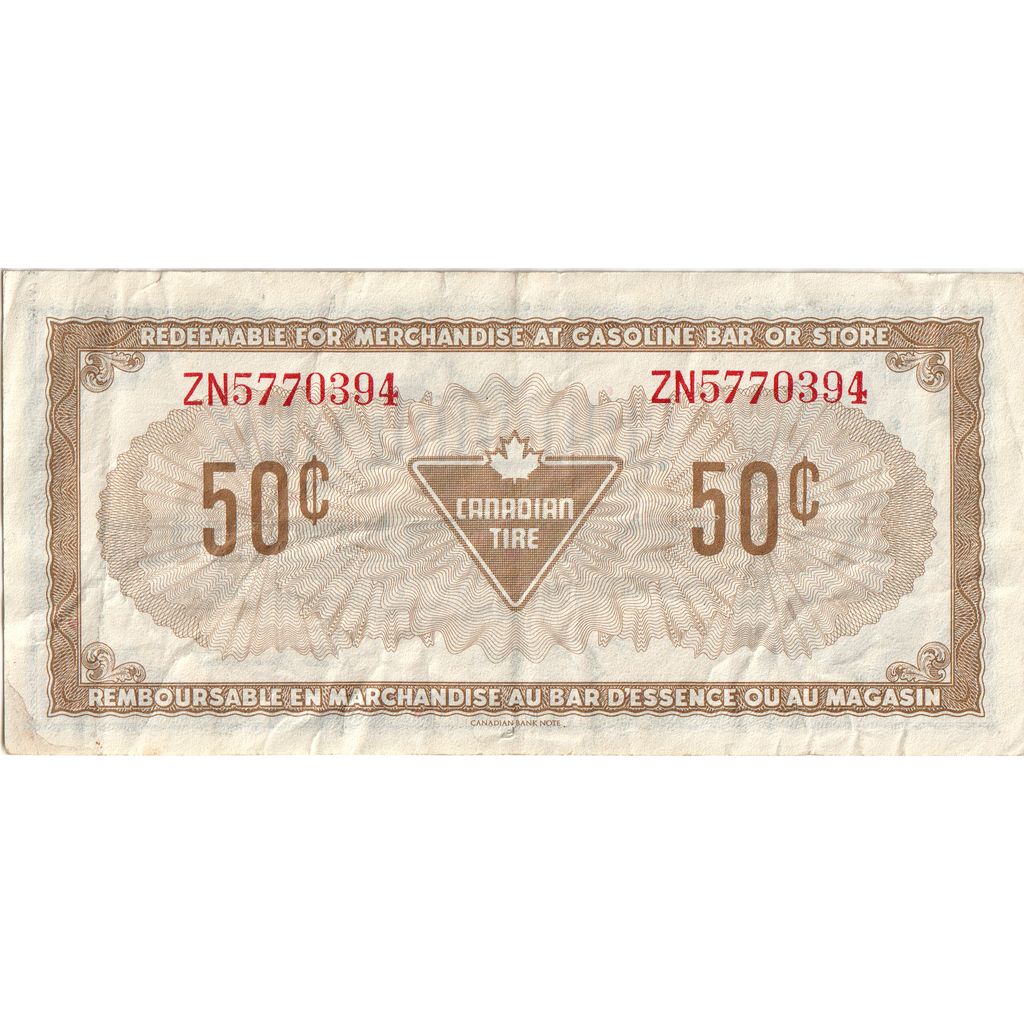 Canada, 50 Cents, CANADIAN TIRE PUB, EF(40-45)