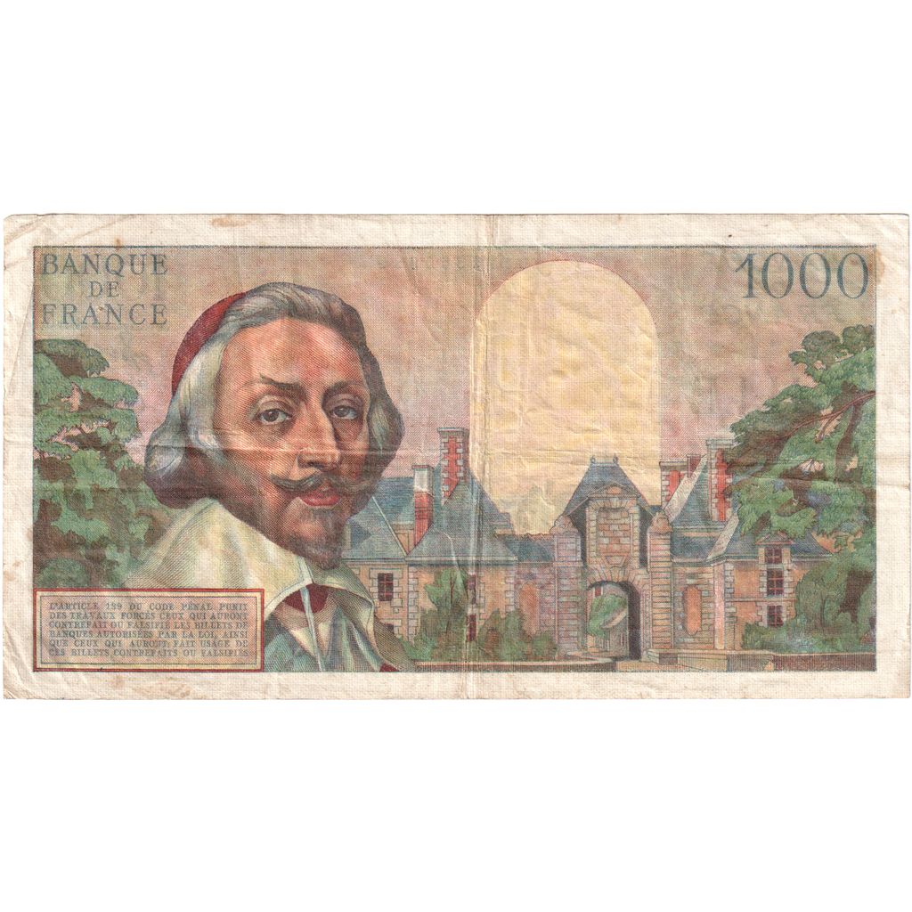 France, 1000 Francs, Richelieu, 1954-07-01, T.48, EF