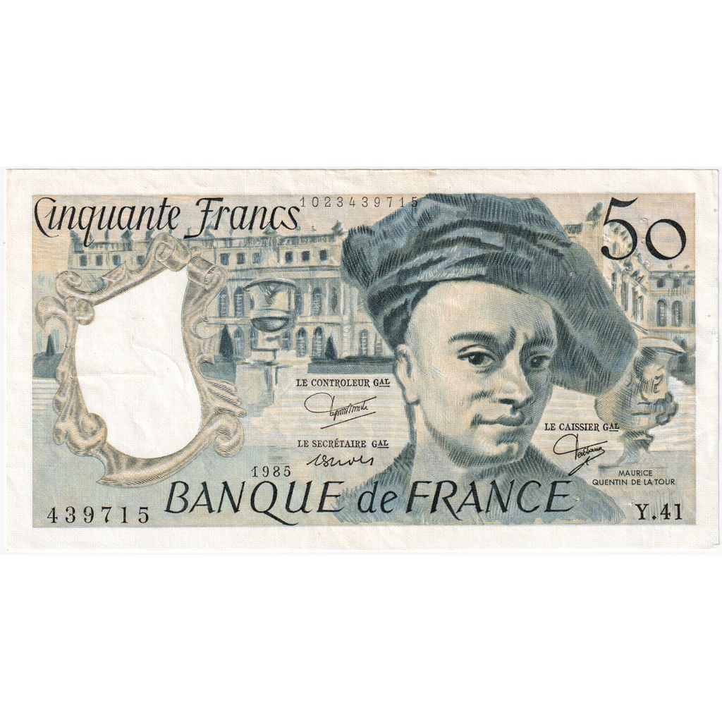France, 50 Francs, Quentin de La Tour, 1985, Y.41, EF(40-45)