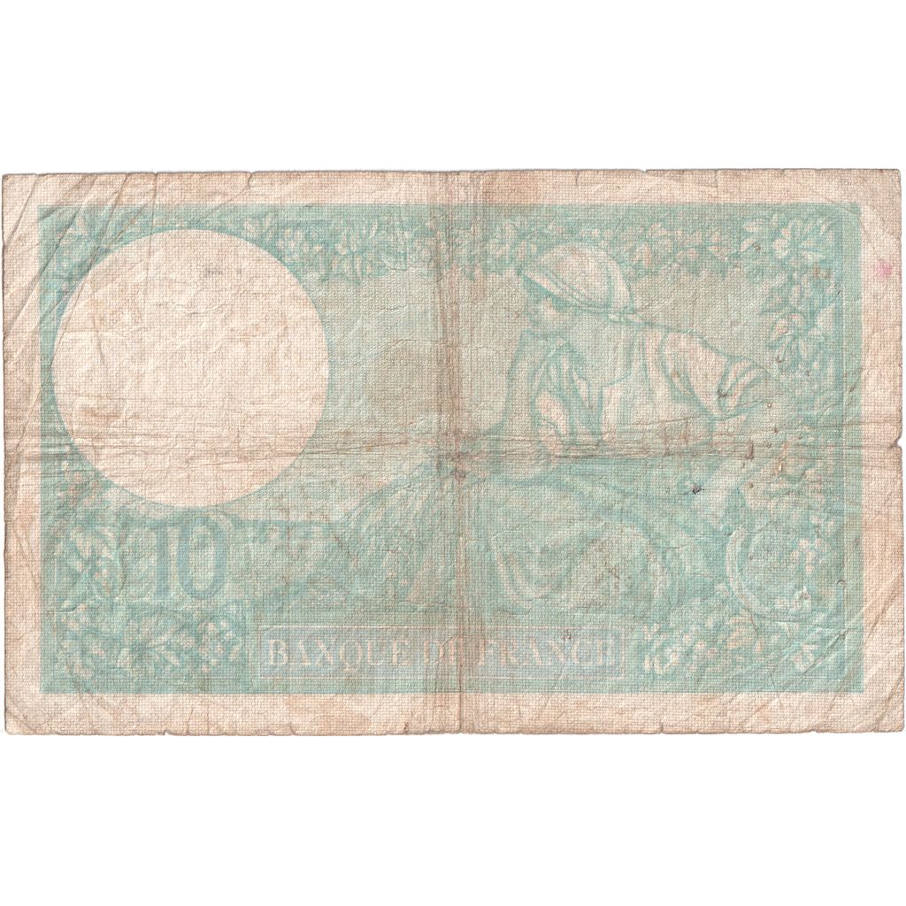 France, 10 Francs, Minerve, 02-11-1939, J.75875, VF(20-25)