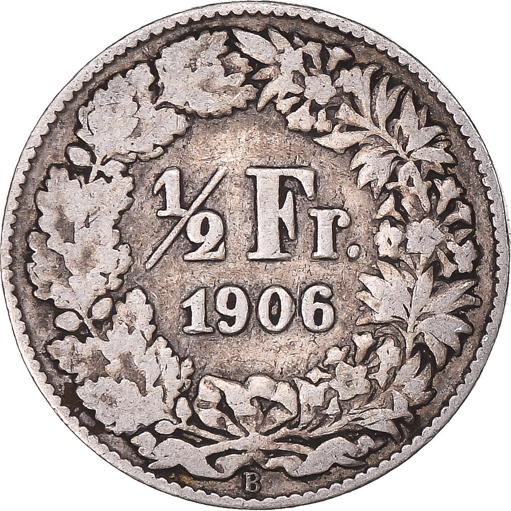 Coin, Switzerland, 1/2 Franc, 1906