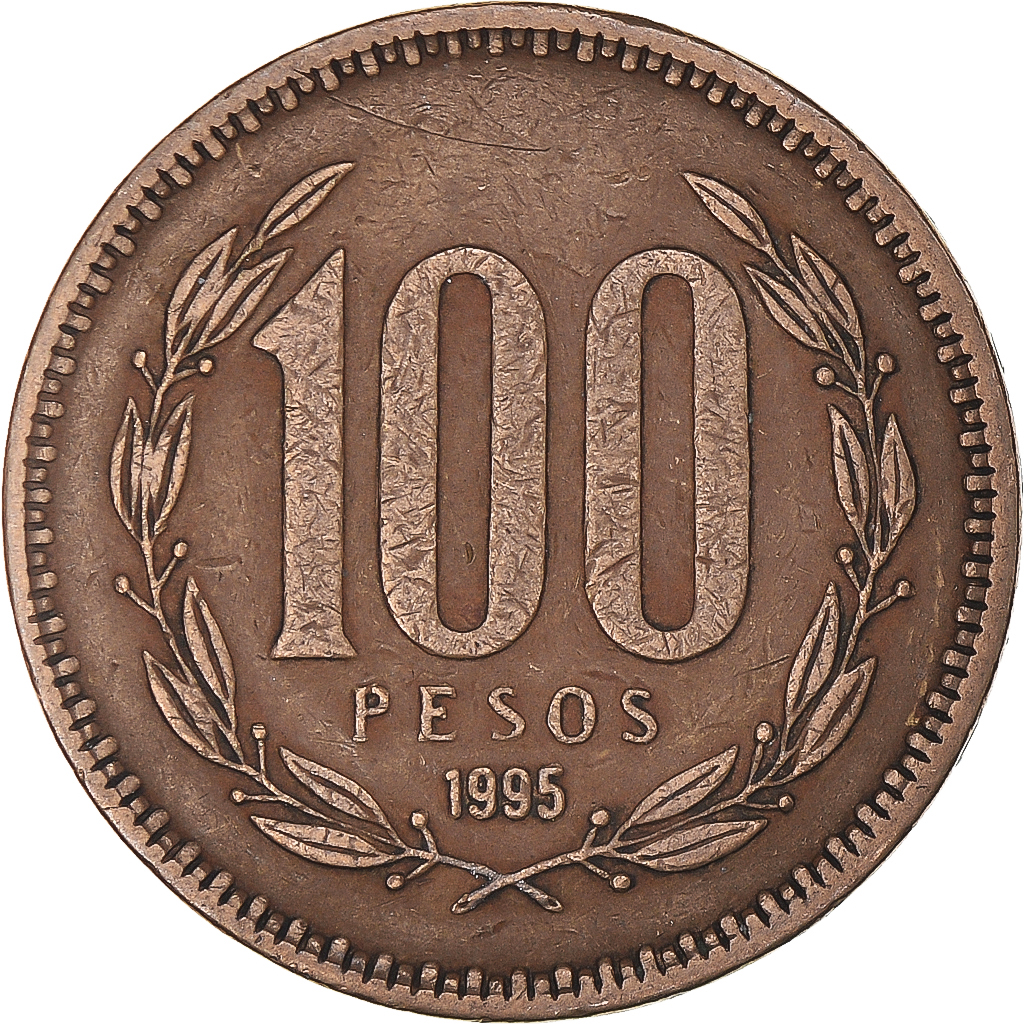 Coin, Chile, 100 Pesos, 1995