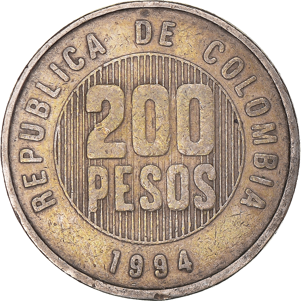 Coin, Colombia, 200 Pesos, 1994
