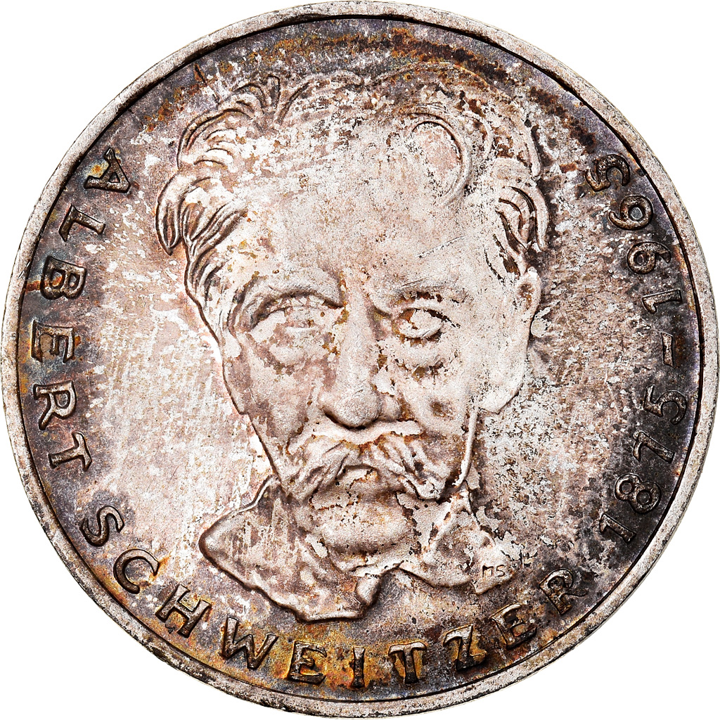 Coin, GERMANY - FEDERAL REPUBLIC, 5 Mark, 1975, Karlsruhe, Germany, 