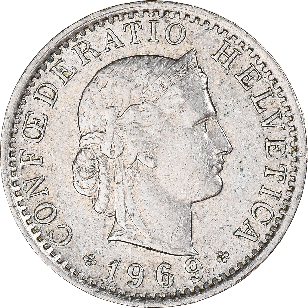 Switzerland, 20 Rappen, 1969