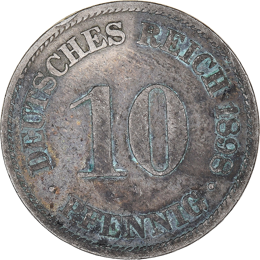Coin, Germany, 10 Pfennig, 1898