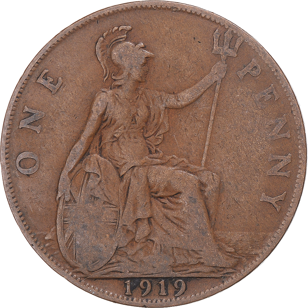 Coin, Great Britain, Penny, 1919