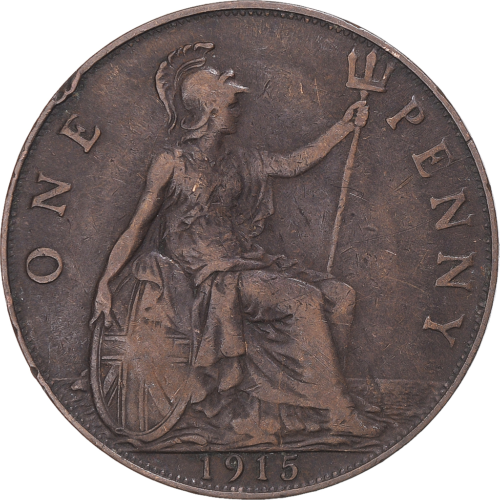 Coin, Great Britain, Penny, 1915