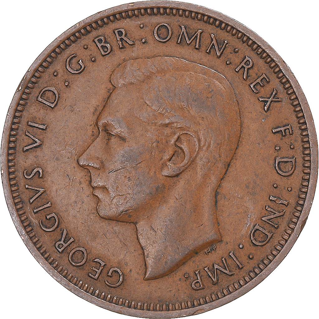 Coin, Great Britain, 1/2 Penny, 1947