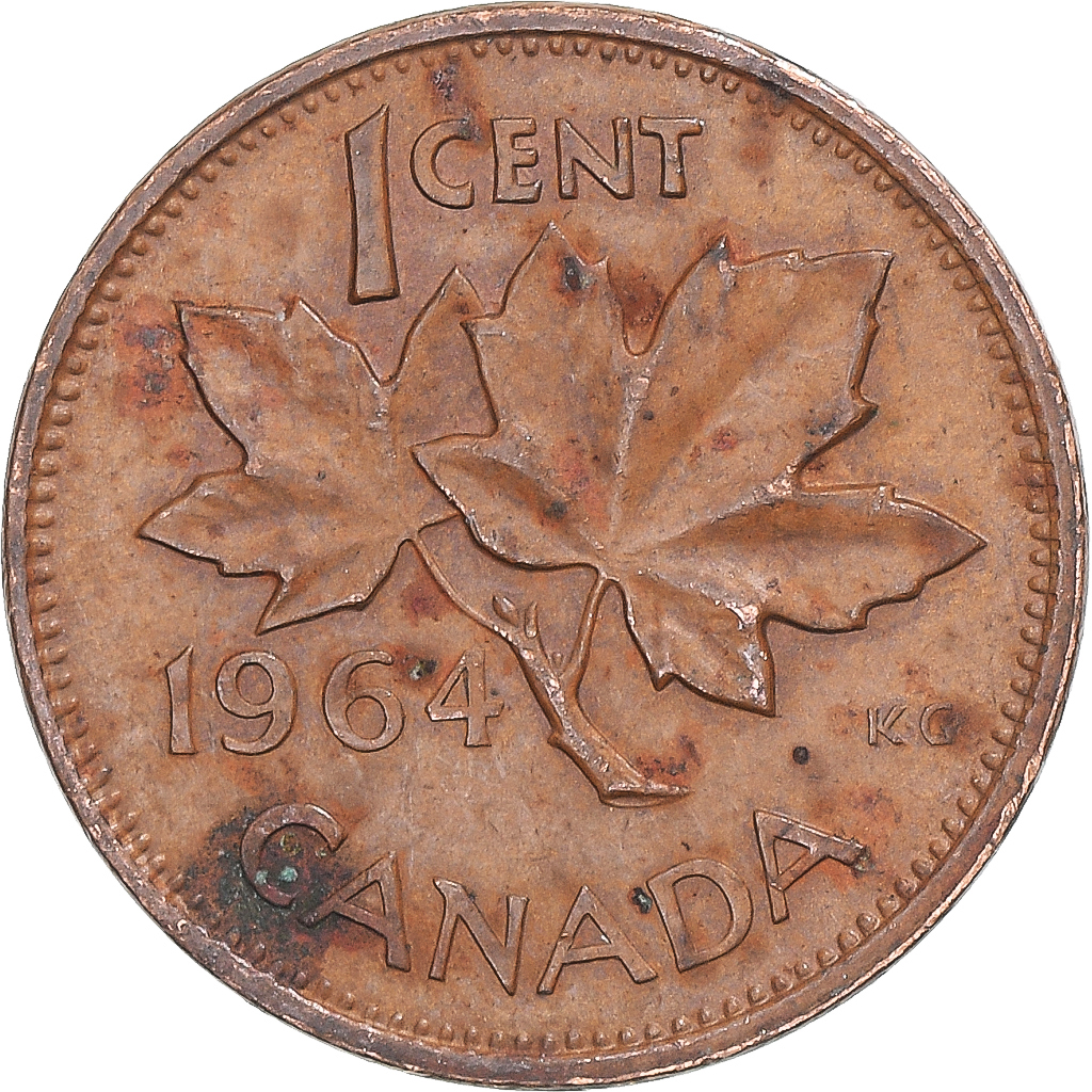 Coin, Canada, Cent, 1964