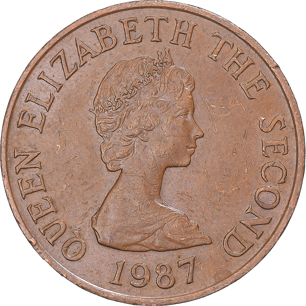 Coin, Jersey, 2 Pence, 1987