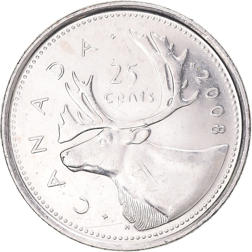 Coin, Canada, 25 Cents, 2008