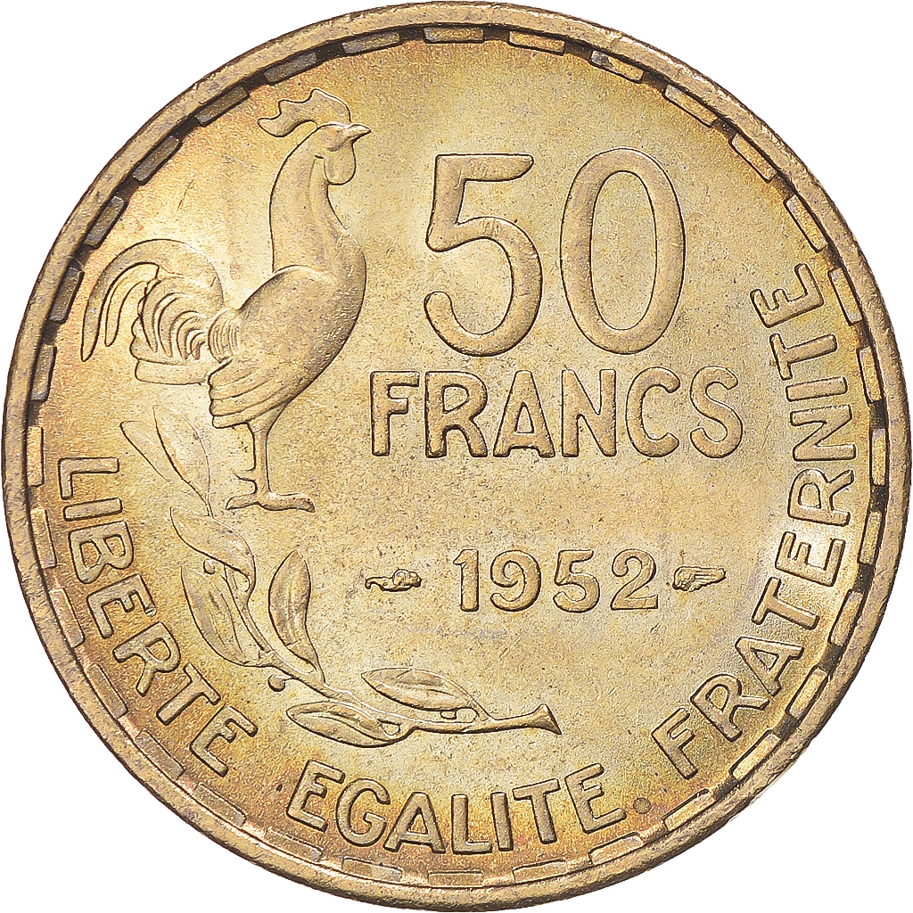 Coin, France, 50 Francs, 1952