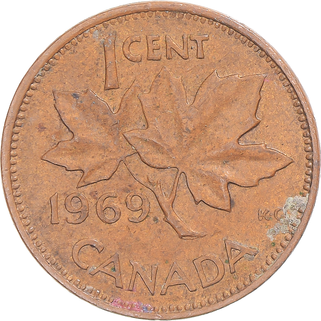 Coin, Canada, Cent, 1969