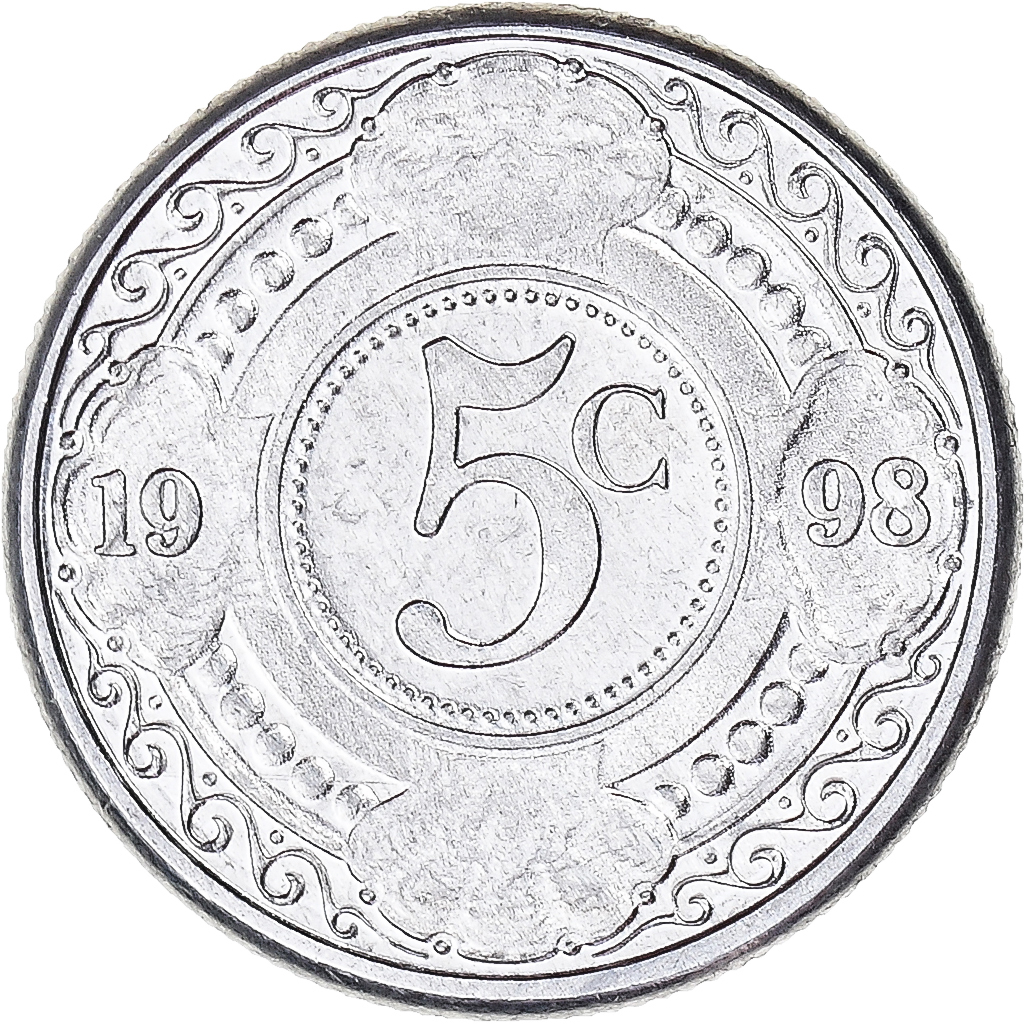 Coin, Netherlands, 5 Cents, 1998