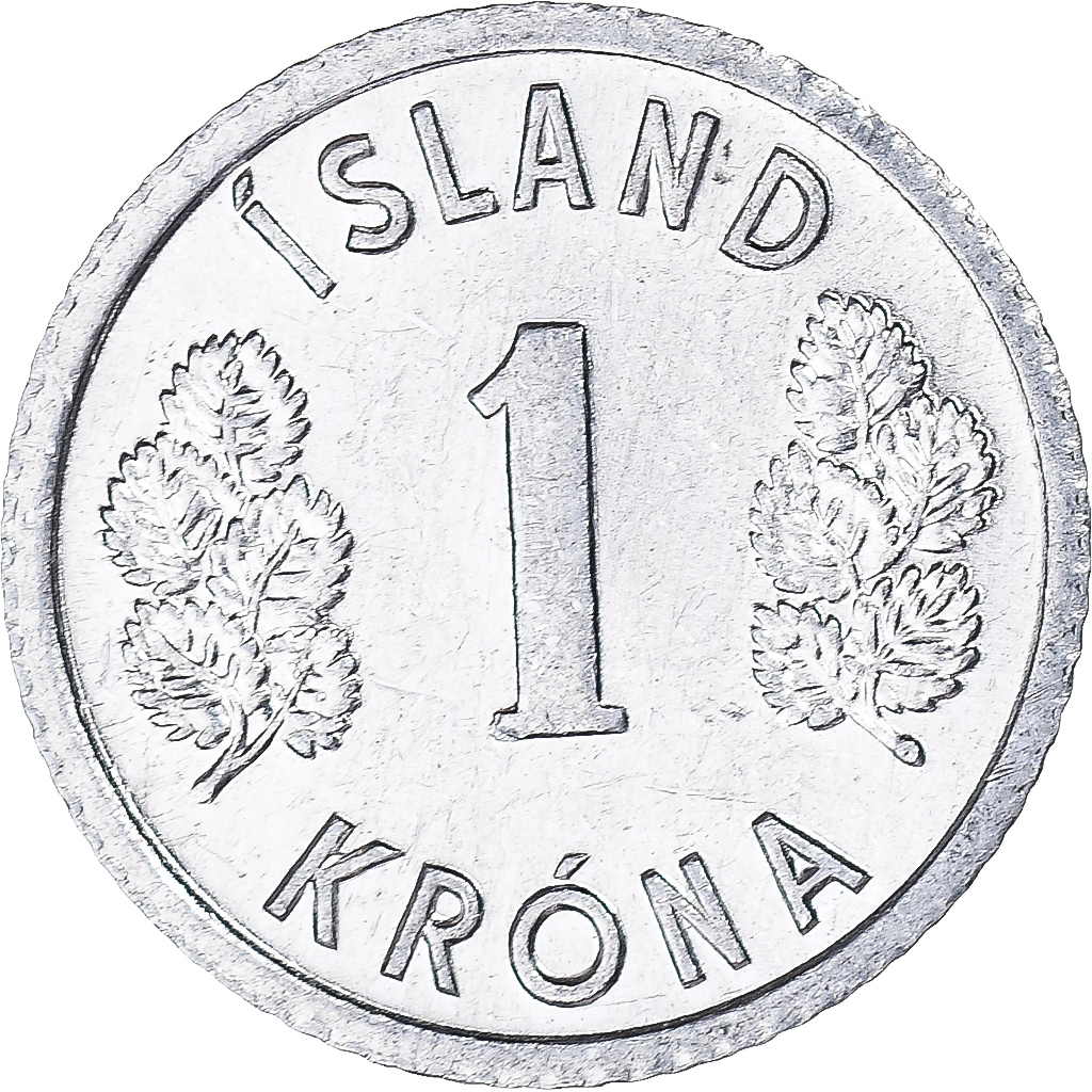 Coin, Iceland, Krona, 1976