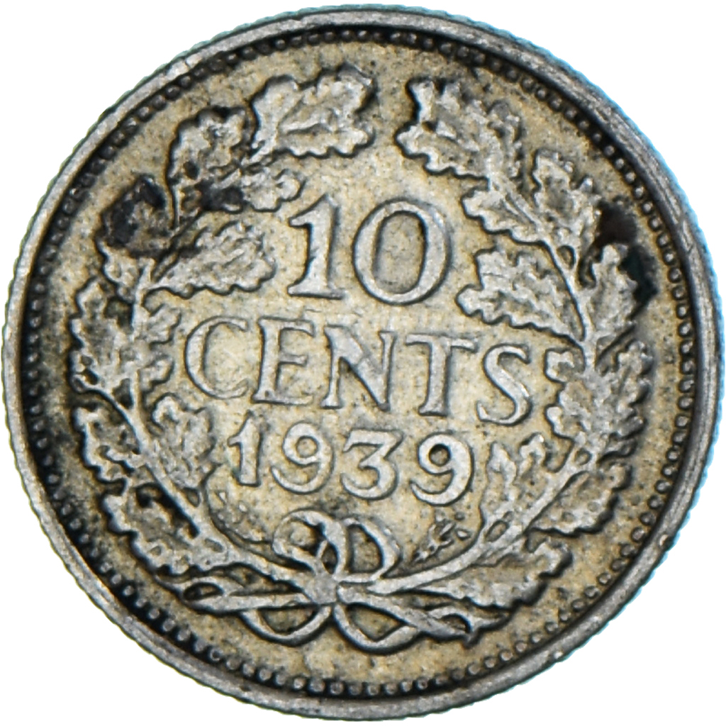 Coin, Netherlands, 10 Cents, 1939