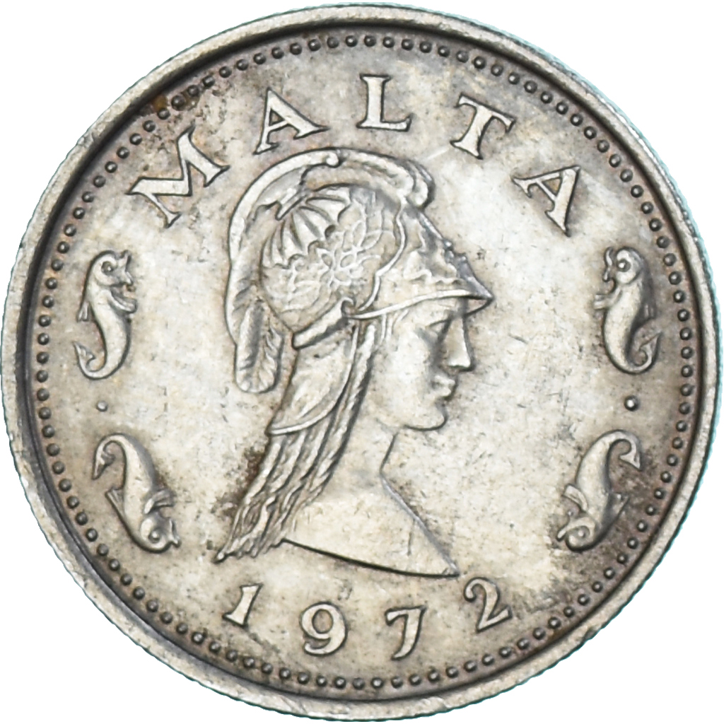 Coin, Malta, 2 Cents, 1972