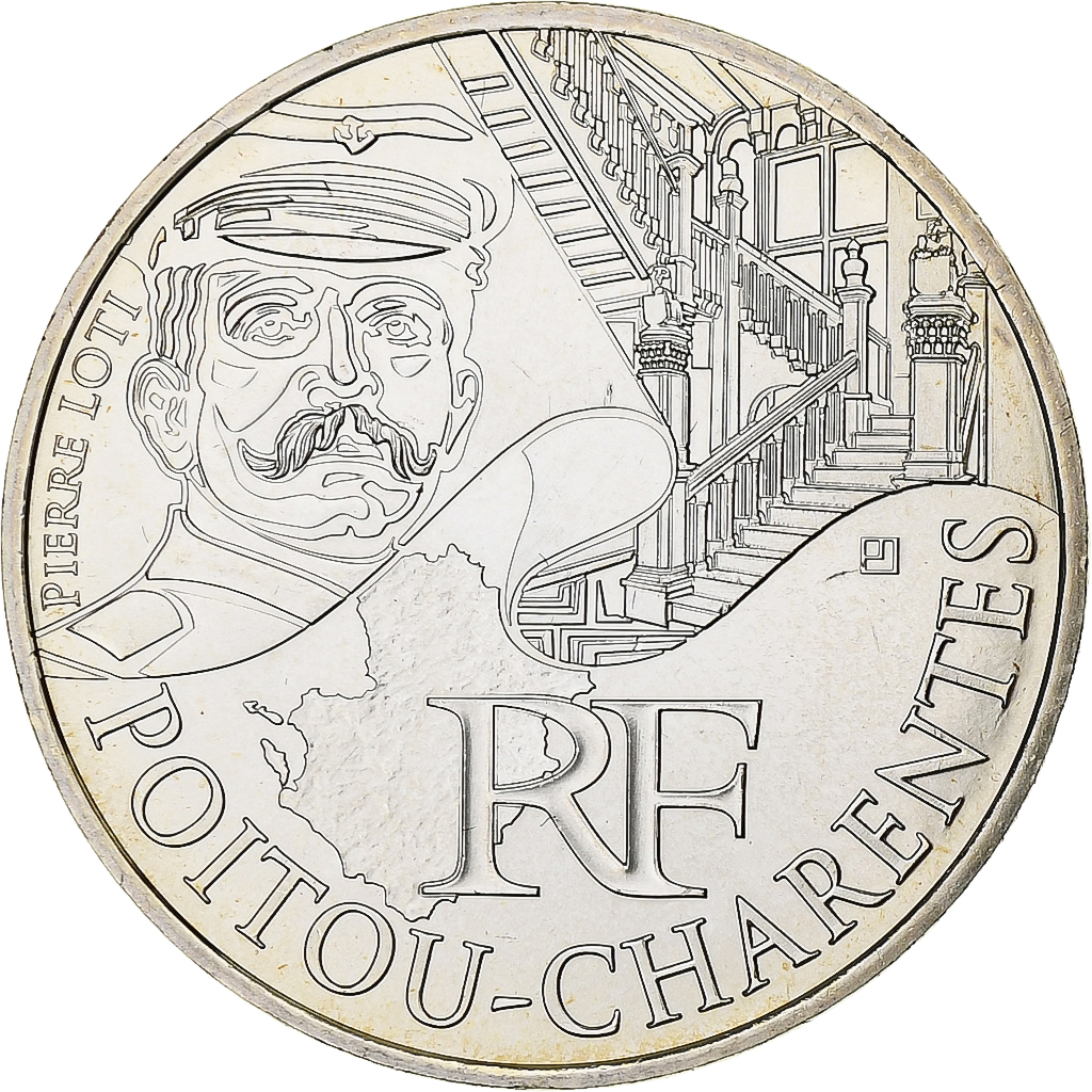 France, 10 Euro, Poitou-Charente, 2012, Silver, , KM:1883