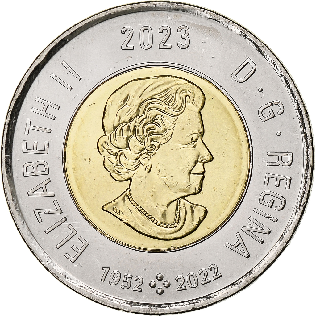 Canada, 2 Dollars, 2023, Winnipeg, Colorized, Riopelle, Bi-Metallic, 