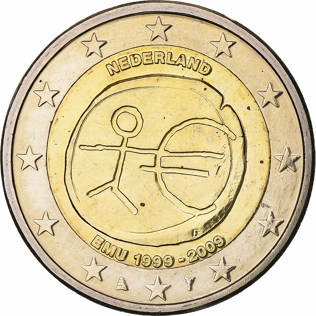 Niederlande, 2 Euro, Union économique et monétaire, 2009, Utrecht