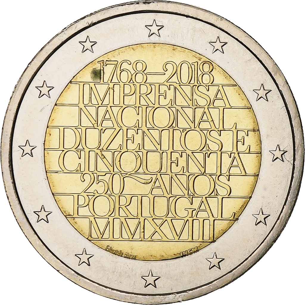 Portugal, 2 Euro, Imprensa Nacional - Casa da Moeda, 2018, Lisbon, Bi-Metallic