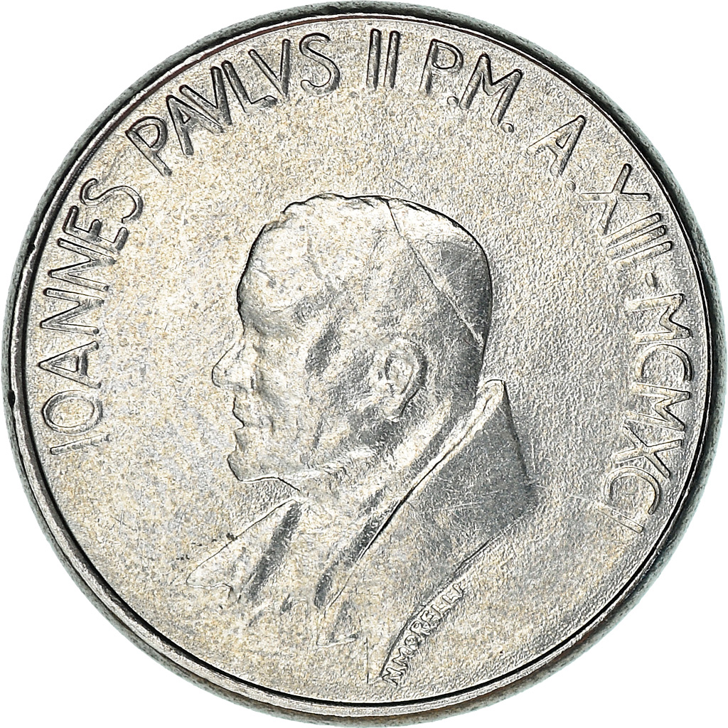 Coin, VATICAN CITY, John Paul II, 50 Lire, 1991, Roma, , Stainless Steel