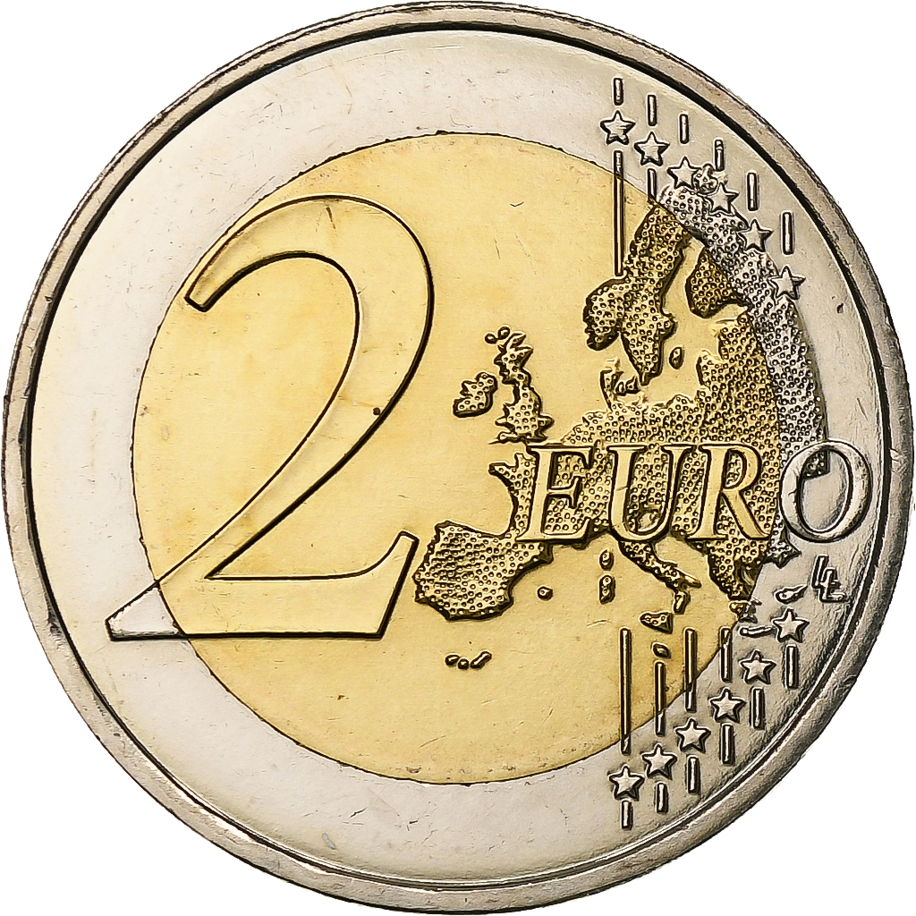 Luxemburg, 2 Euro, Château de Berg, 2008, Pessac, Bi-Metallic, UNZ