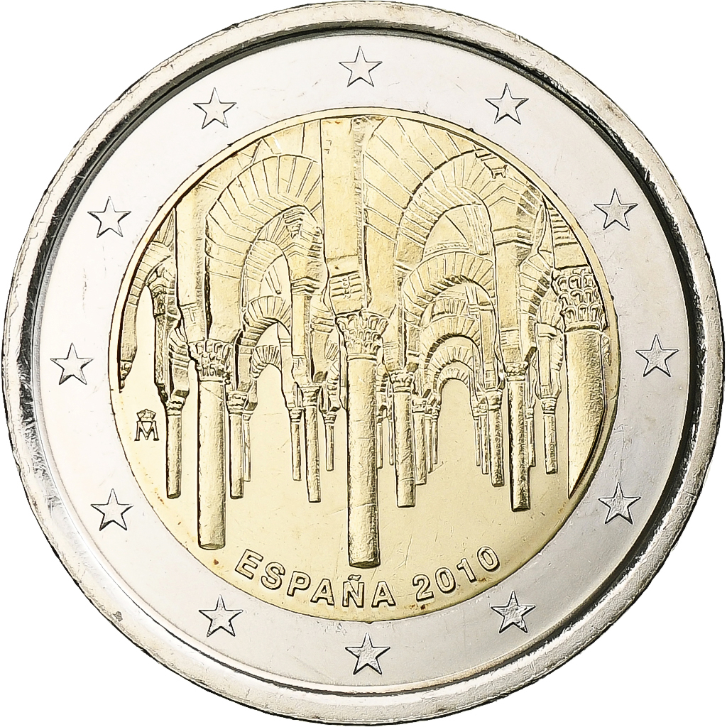 Spain, Juan Carlos I, 2 Euro, Córdoba, 2010, Madrid, Bi-Metallic, 