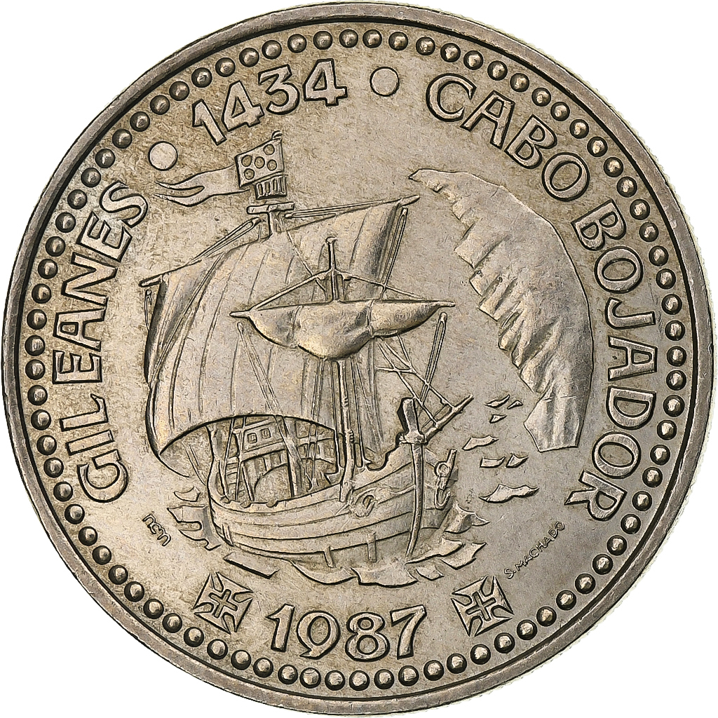 Portugal, 100 Escudos, Gil Eanes, 1987, Lisbon, Copper-nickel, MS, KM:639