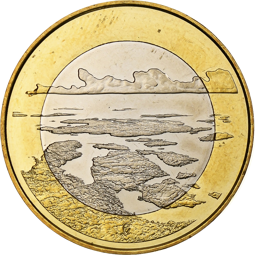 Finnland, 5 Euro, Archipelago Sea, 2018, Vantaa, Bi-Metallic, UNZ