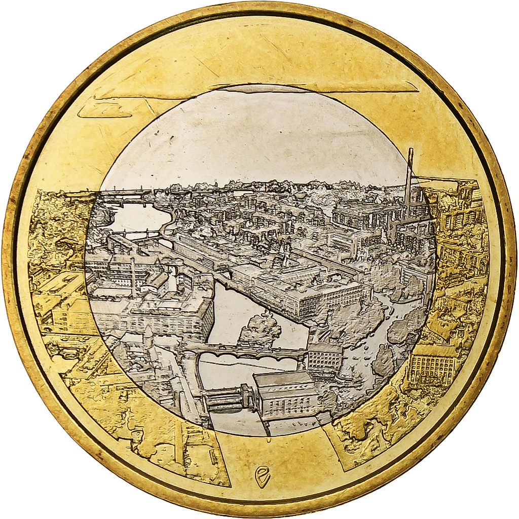 Finnland, 5 Euro, Tammerkoski rapids, 2018, Vantaa, Bi-Metallic, UNZ