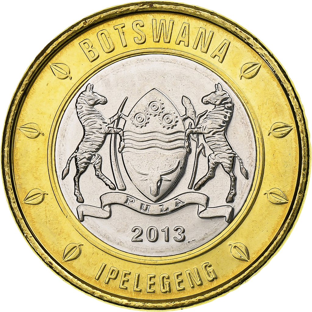 Botswana, 5 Pula, 2013, Royal Canadian Mint, Bi-Metallic, 