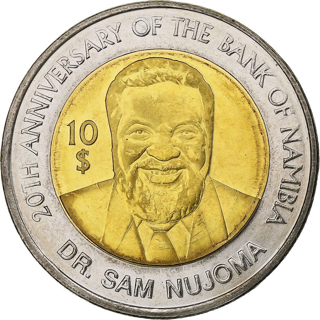 Namibia, 10 Dollars, 20th Anniversary - Bank of Namibia, 2010, Llantrisant